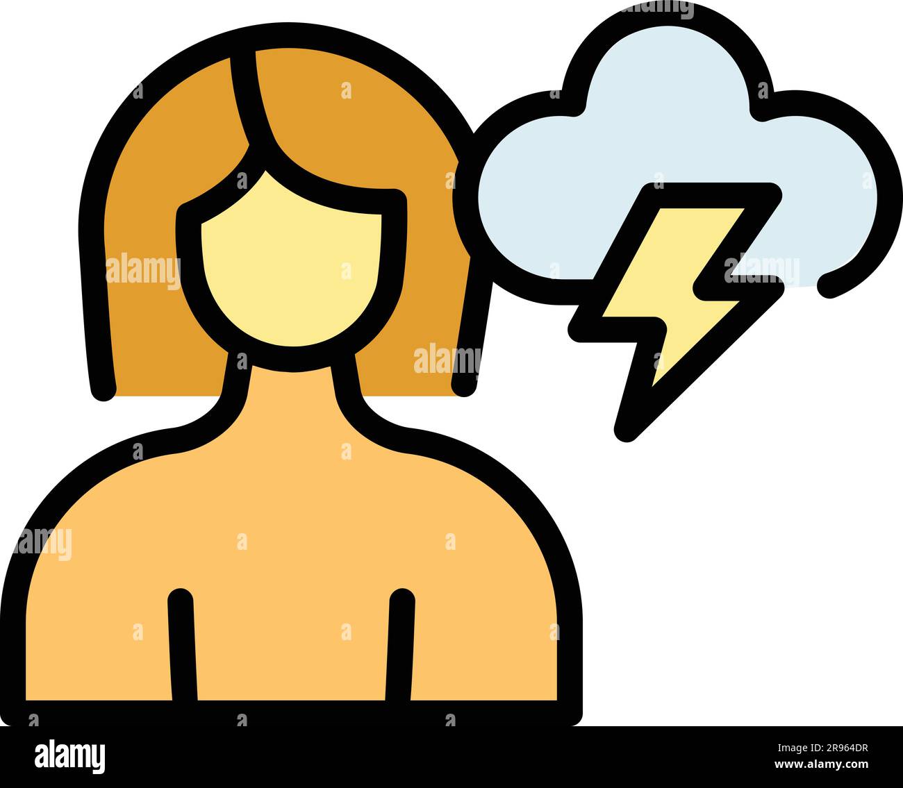 Narcissism girl icon. Outline Narcissism girl vector icon for web ...