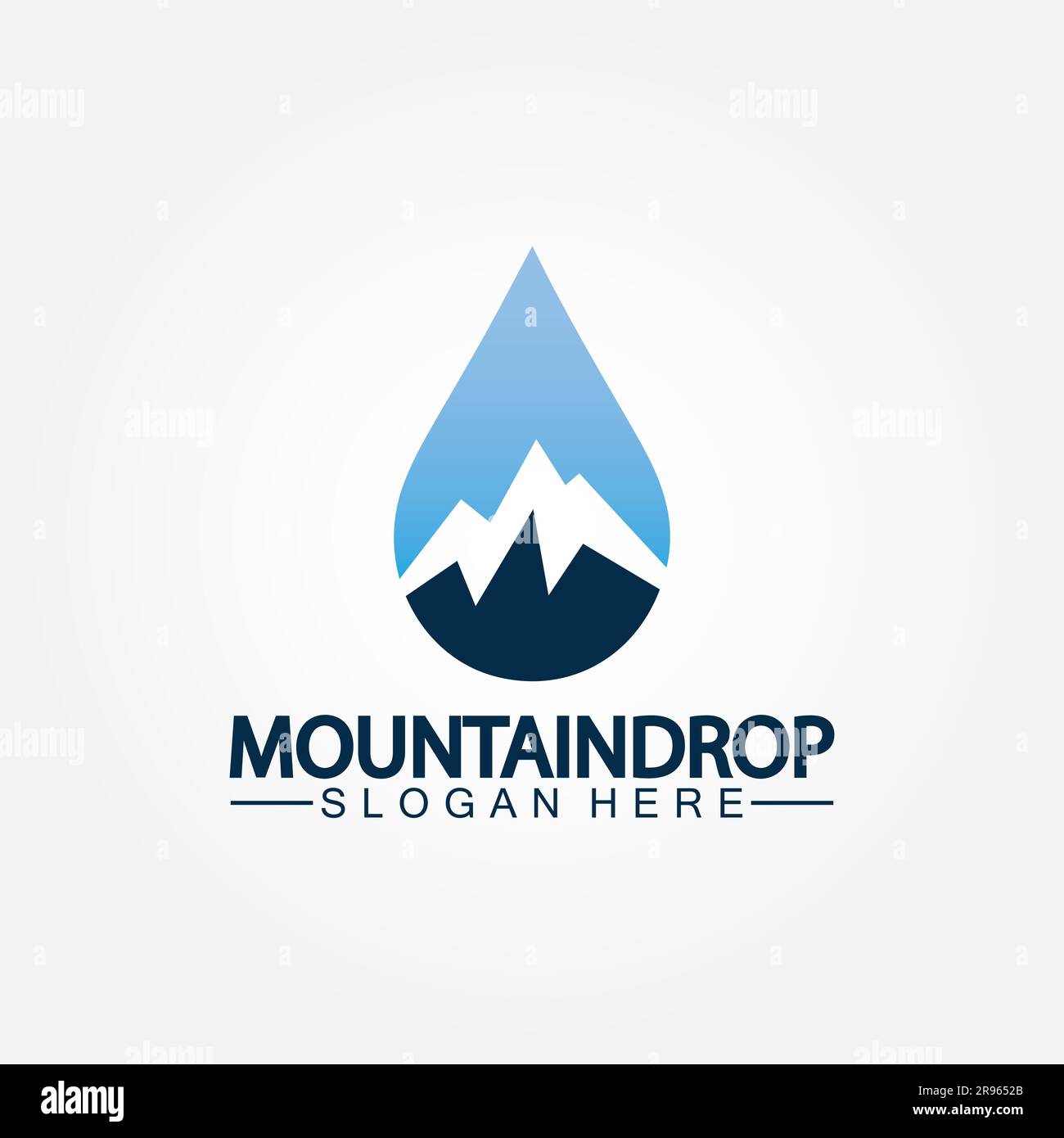 Water drop with mountain Logo vector illustration for water business stock illustration Stock Vector