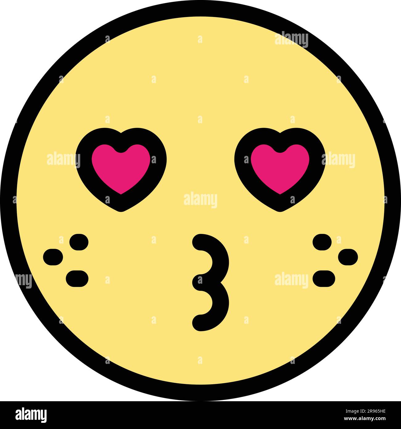 Kiss smile face icon. Outline Kiss smile face vector icon for web ...