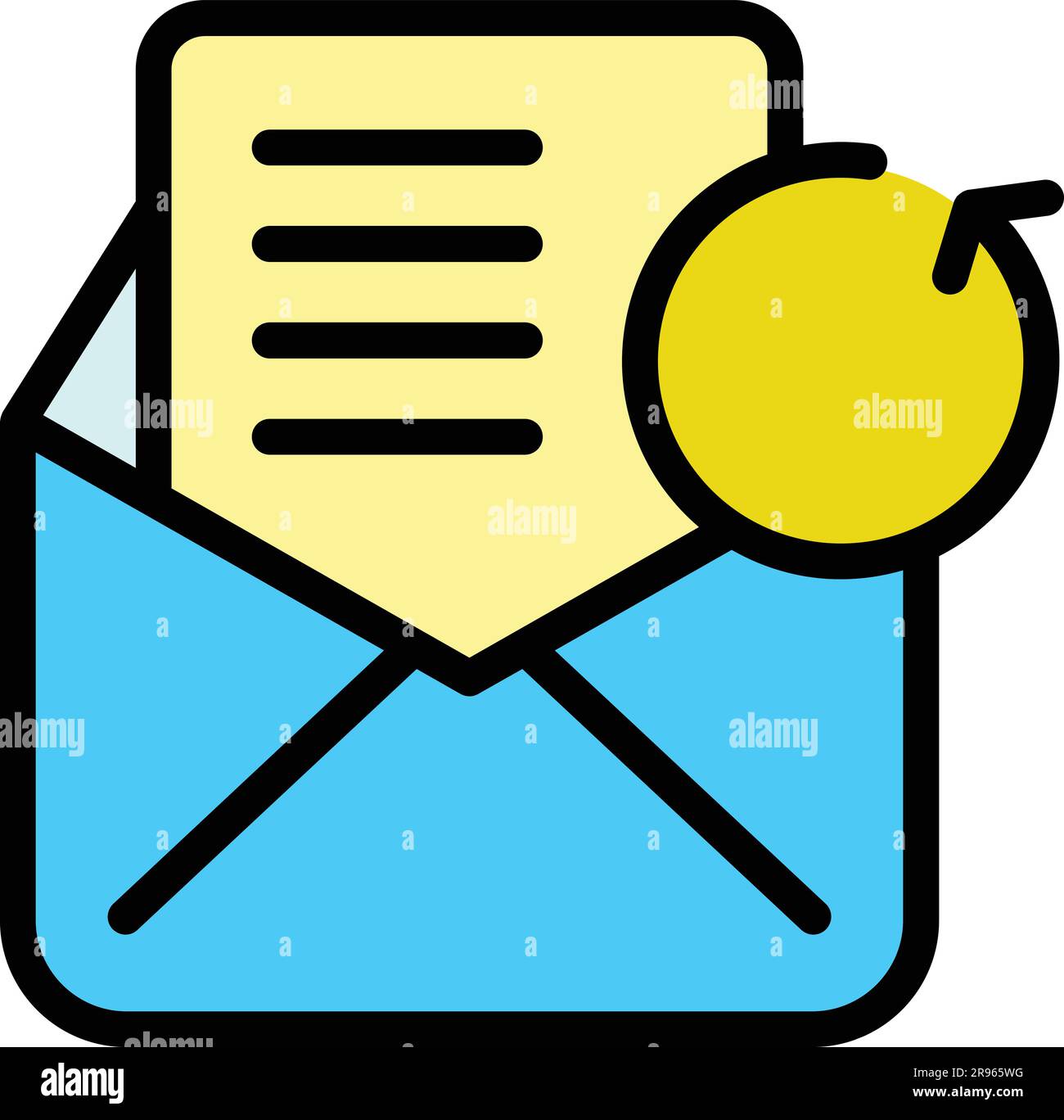 Email refresh icon. Outline Email refresh vector icon for web design ...