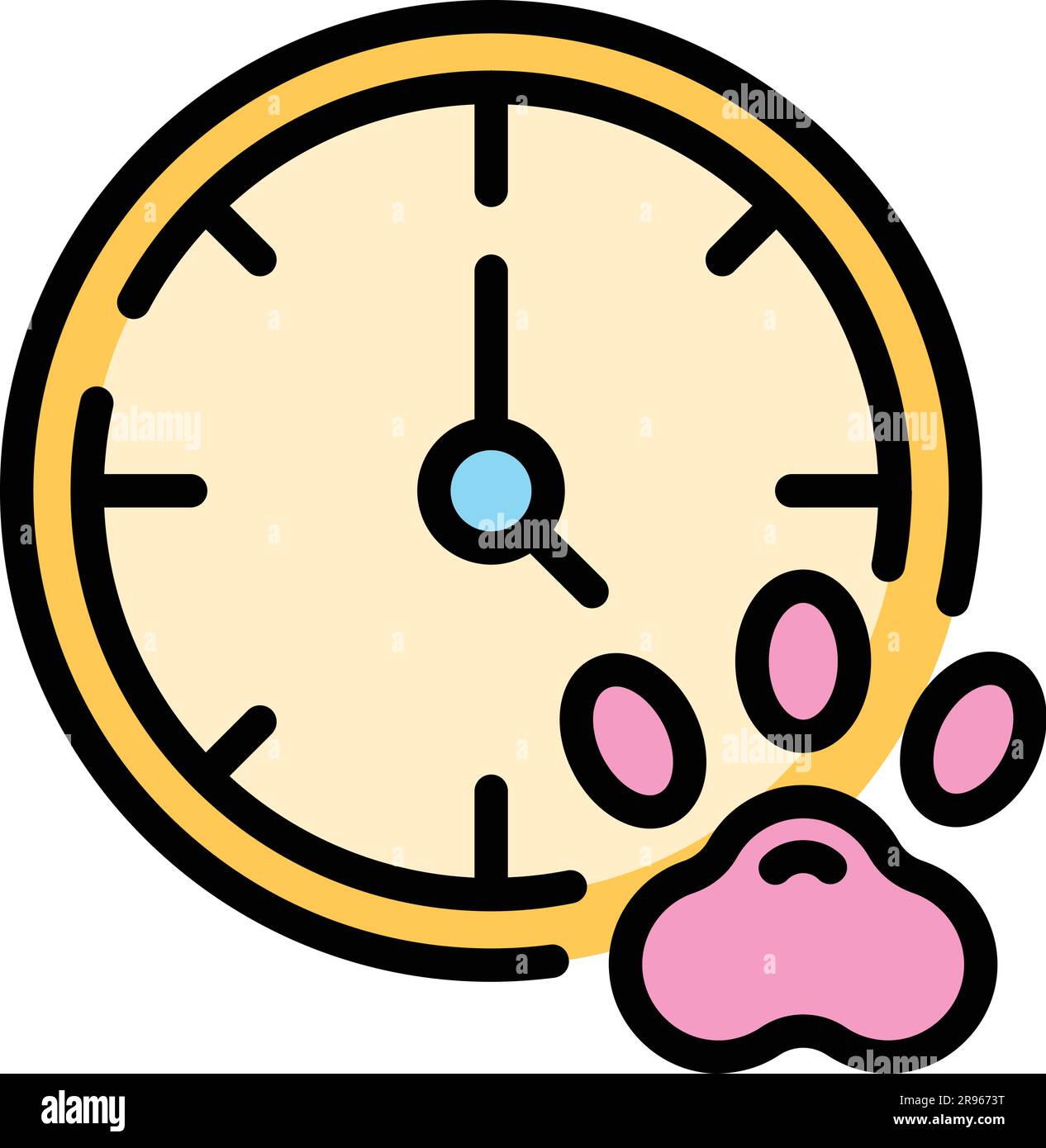 Veterinary clinic work hours icon. Outline Veterinary clinic work hours