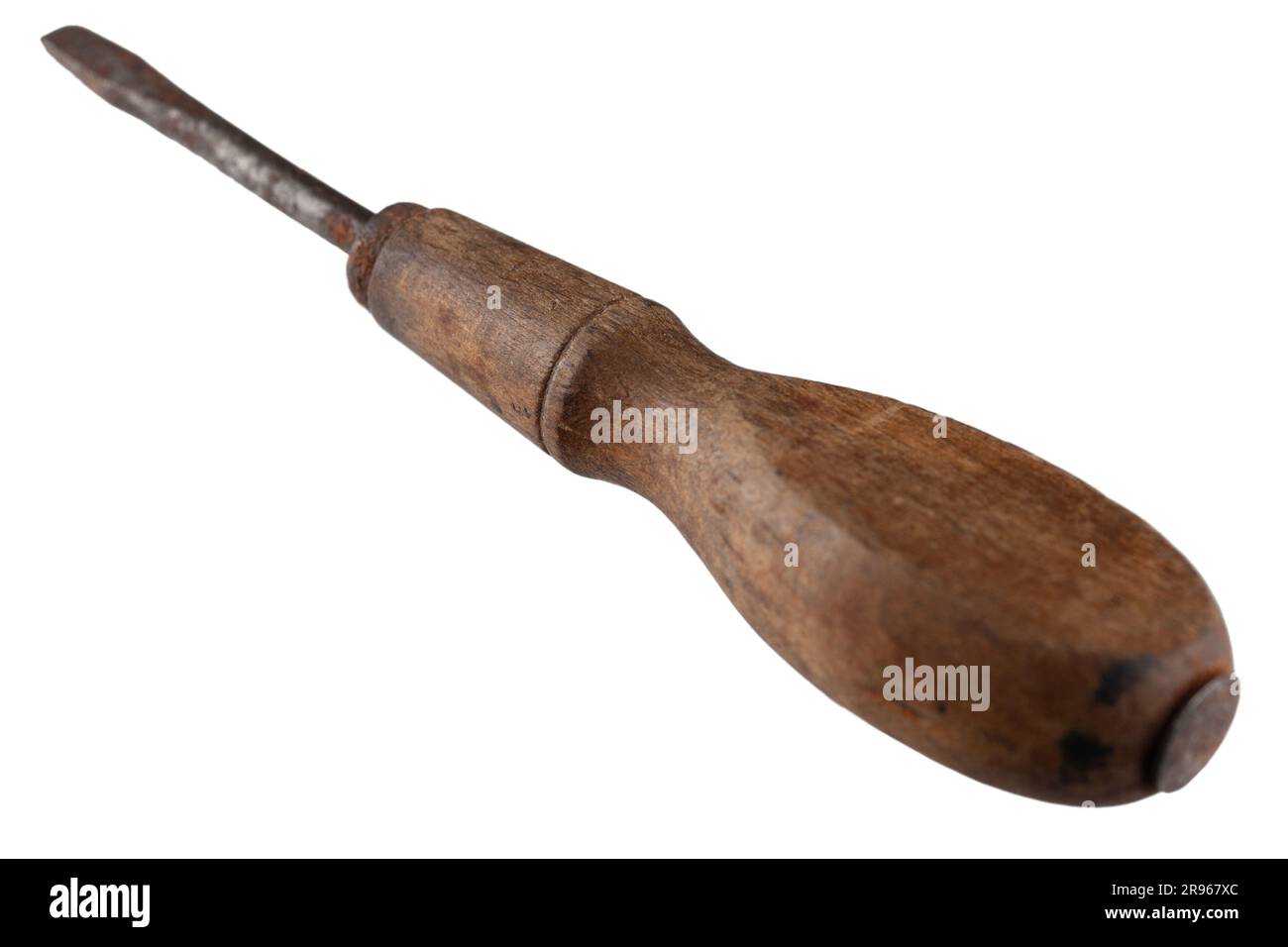 Old vintage retro rusty screwdriver isolated on white background Stock ...