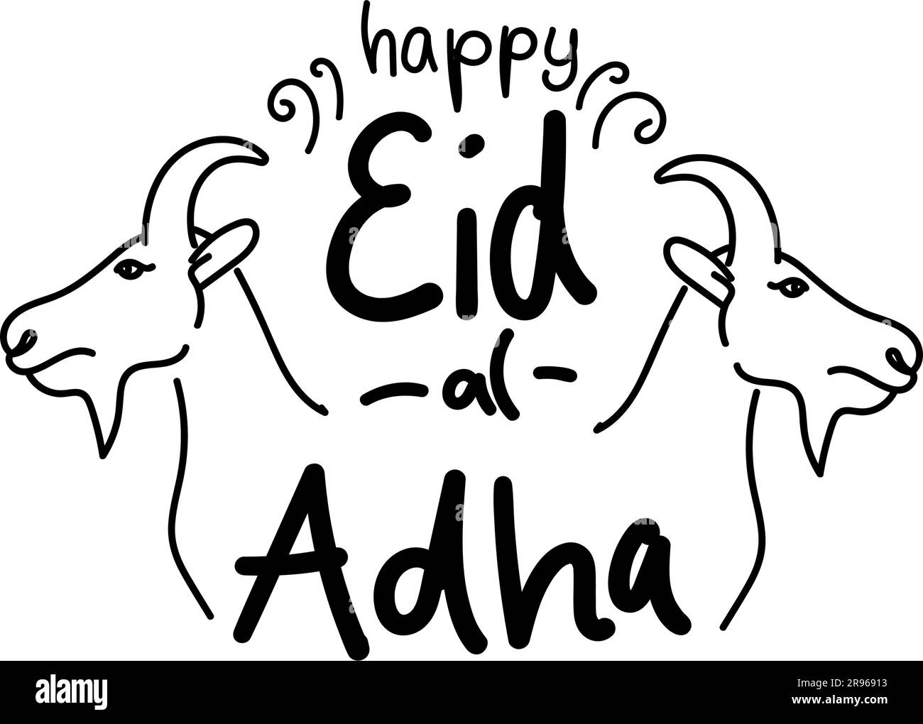 Hand Drawn Of Eid Al Adha Text Doodle Of Eid Al Adha Text Illustration hand-drawn-of-eid-al-adha-text-doodle-of-eid-al-adha-text-illustration