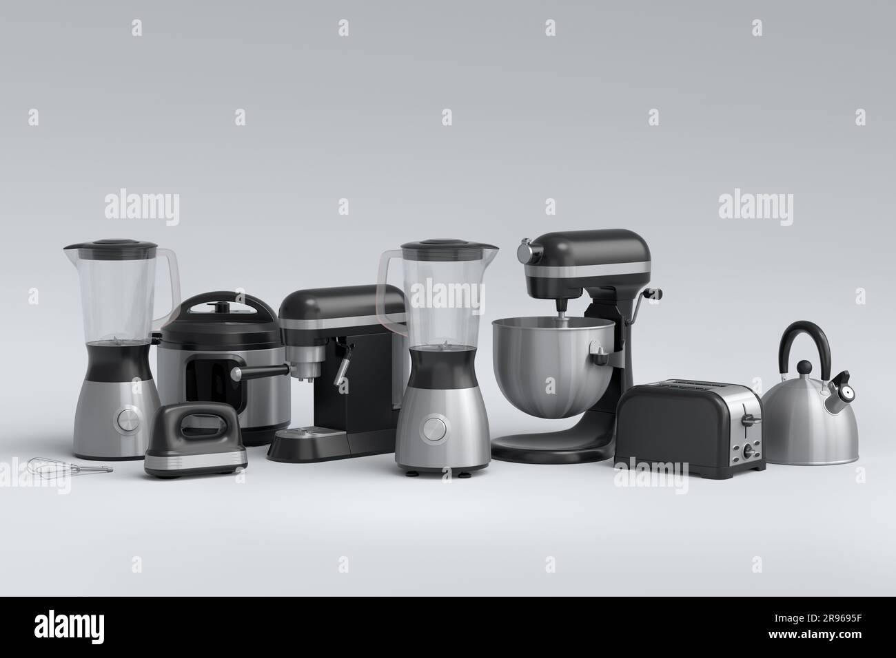 https://c8.alamy.com/comp/2R9695F/electric-kitchen-appliances-and-utensils-for-making-breakfast-on-white-background-3d-render-of-kitchenware-for-cooking-baking-blending-and-whipping-2R9695F.jpg