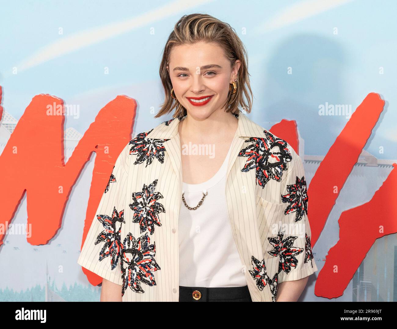 Chloe Grace Moretz attends special screening of Netflix's Nimona in New York at AMC Lincoln Square on June 24, 2023 Stock Photo