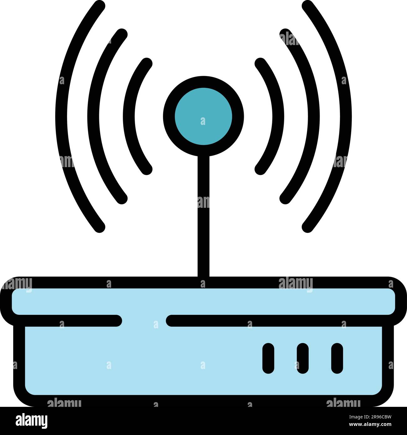 Wifi router icon. Outline Wifi router vector icon for web design ...