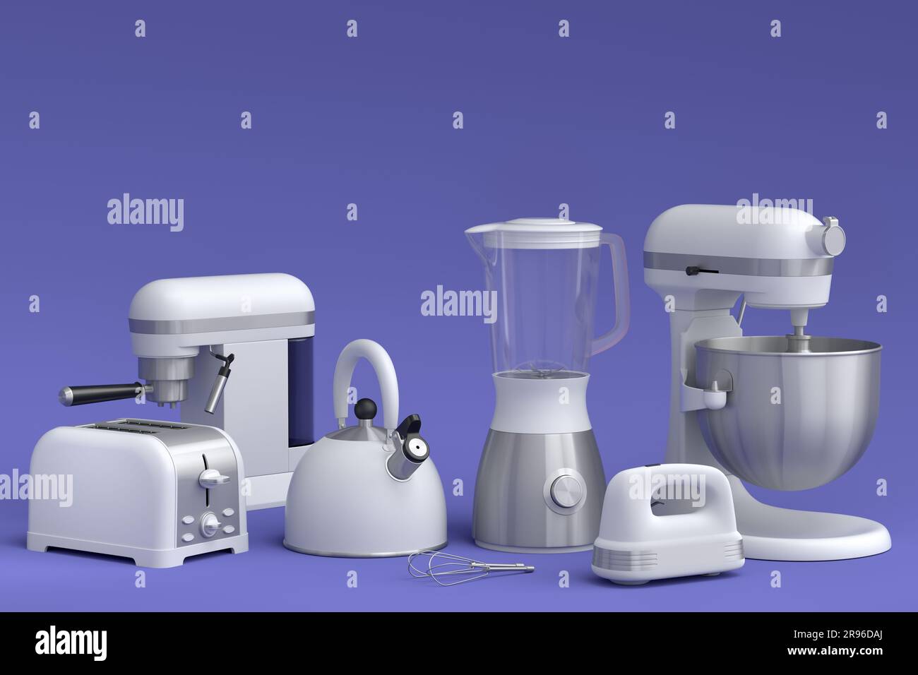 https://c8.alamy.com/comp/2R96DAJ/electric-kitchen-appliances-and-utensils-for-making-breakfast-on-violet-background-3d-render-of-kitchenware-for-cooking-baking-blending-and-whippin-2R96DAJ.jpg