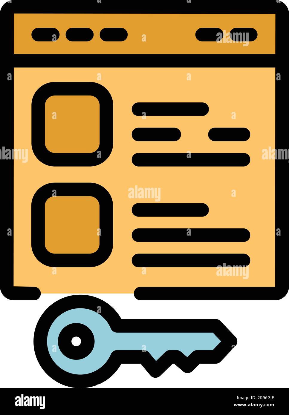 Key search engine icon. Outline Key search engine vector icon for web ...