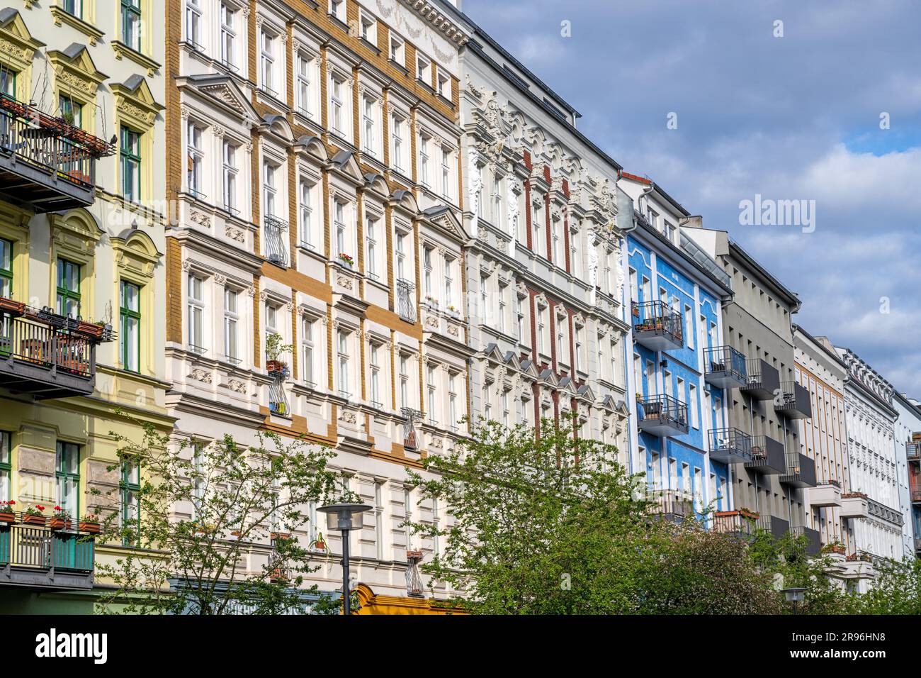 Beautiful renovated old building flats seen in Prenzlauer Berg, Berlin
