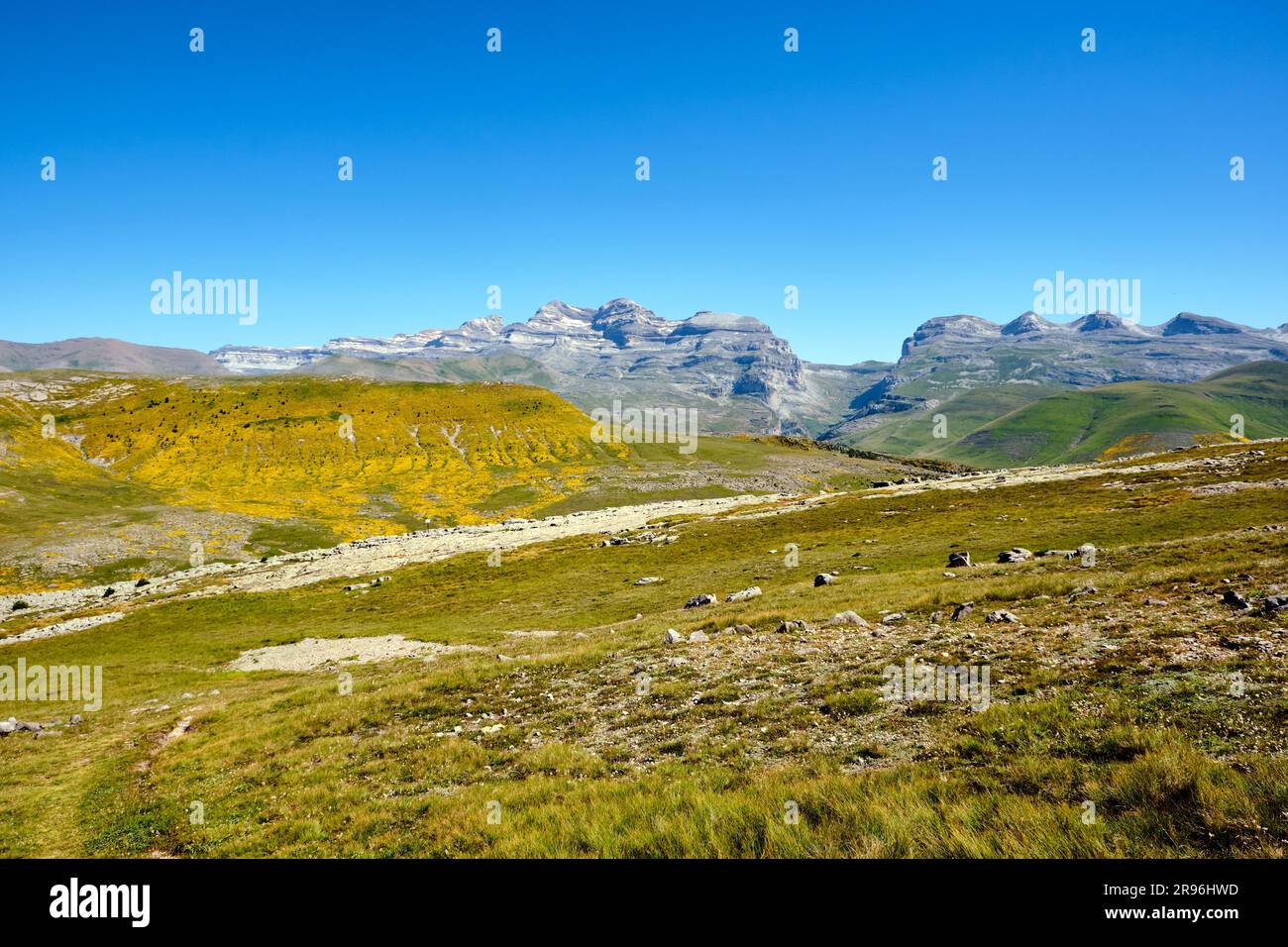 Beautiful landscape in Ordesa y Monte Perdido National Park in the Spanish Pyrenees Stock Photo