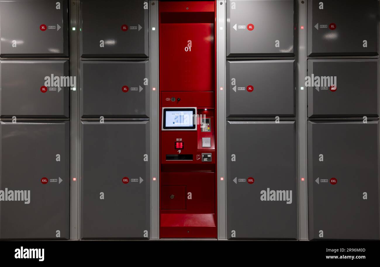 Modern Automatic Luggage Store in Switzerland Stock Photo Alamy