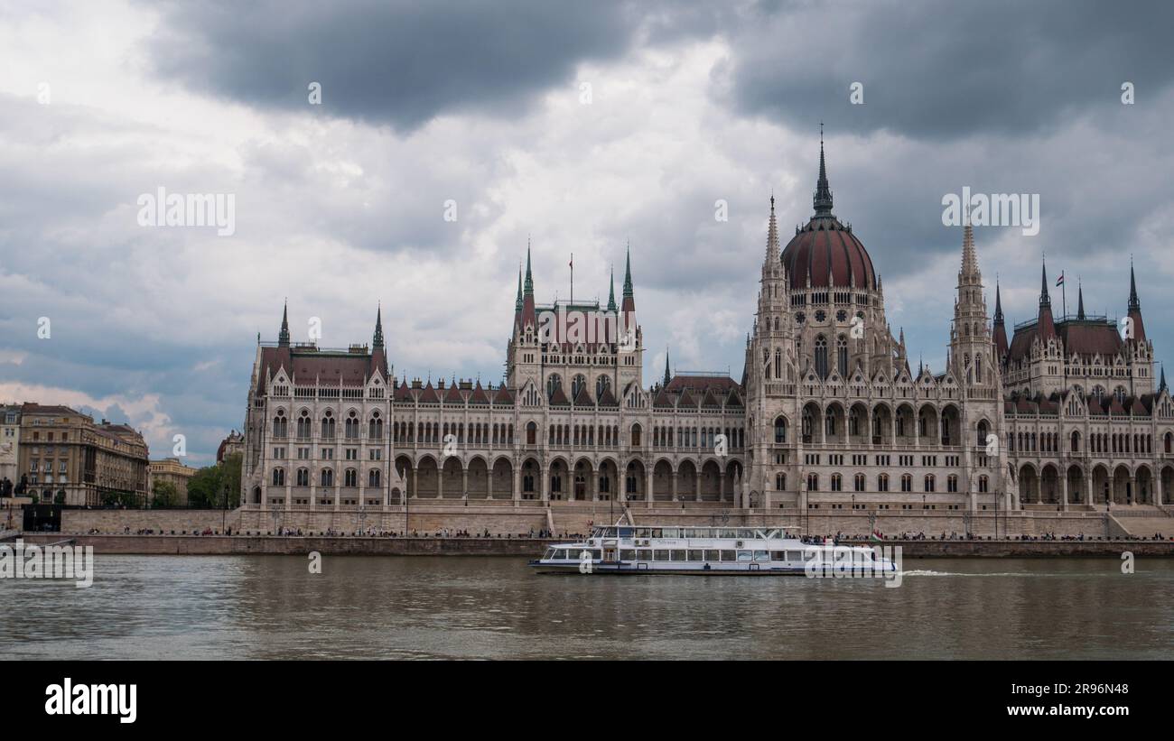 Budapest, Hungary - 05.20.2023: Parliament building in Budapest, Hungary Stock Photo