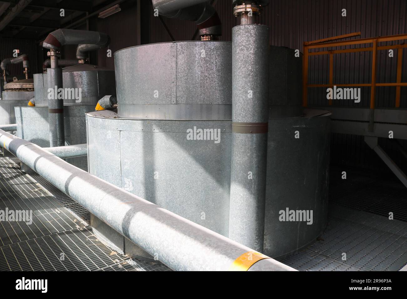 Large iron heat exchanger, tank, reactor, distillation column in