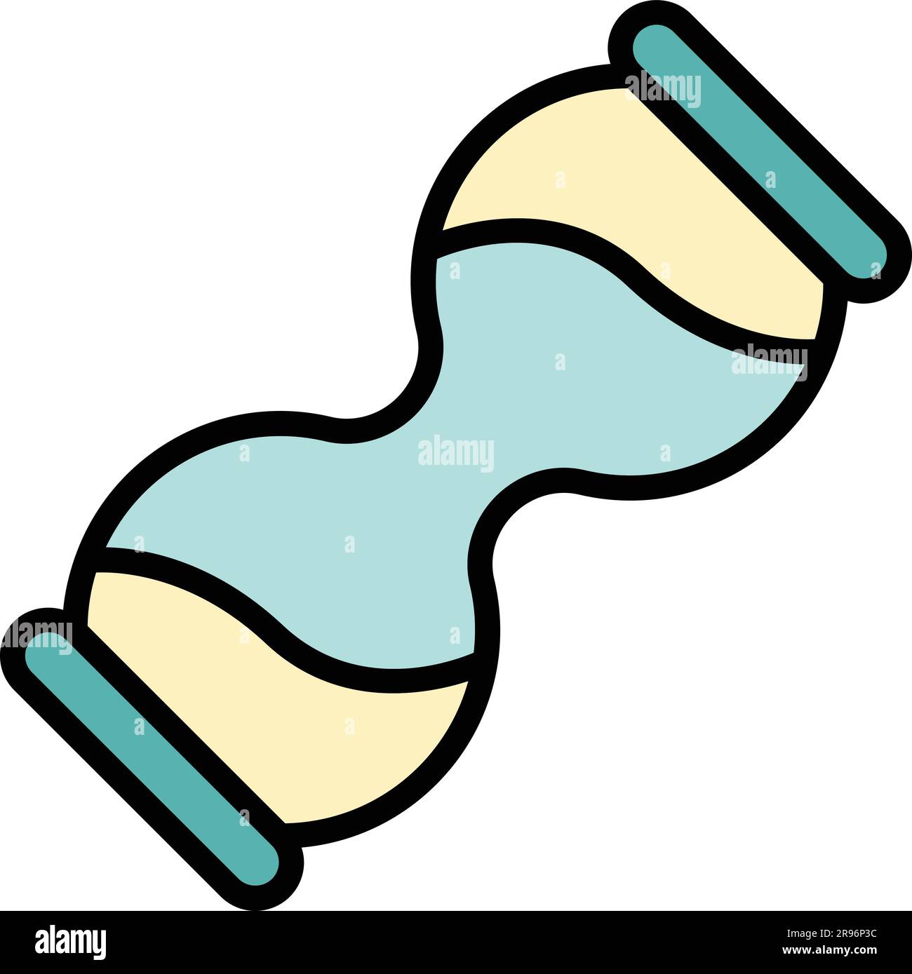Late work hourglass icon. Outline Late work hourglass vector icon for ...