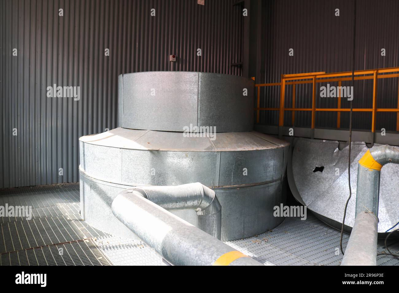 Large iron heat exchanger, tank, reactor, distillation column in