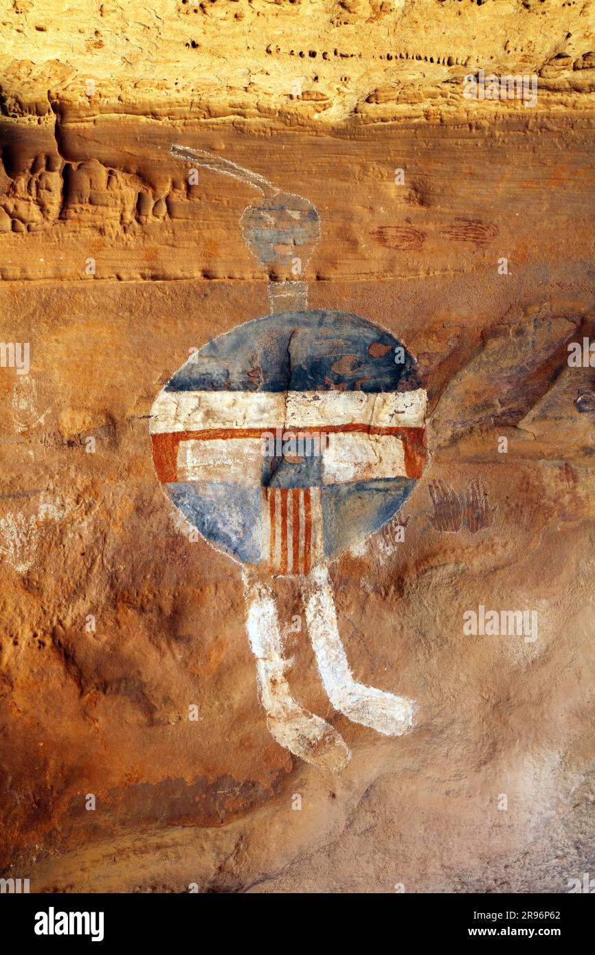 All-American-Man, Piktogramm, Salt Creek, Canyonlands Nationalpark, Bezirk Needles, Utah, USA Stock Photo