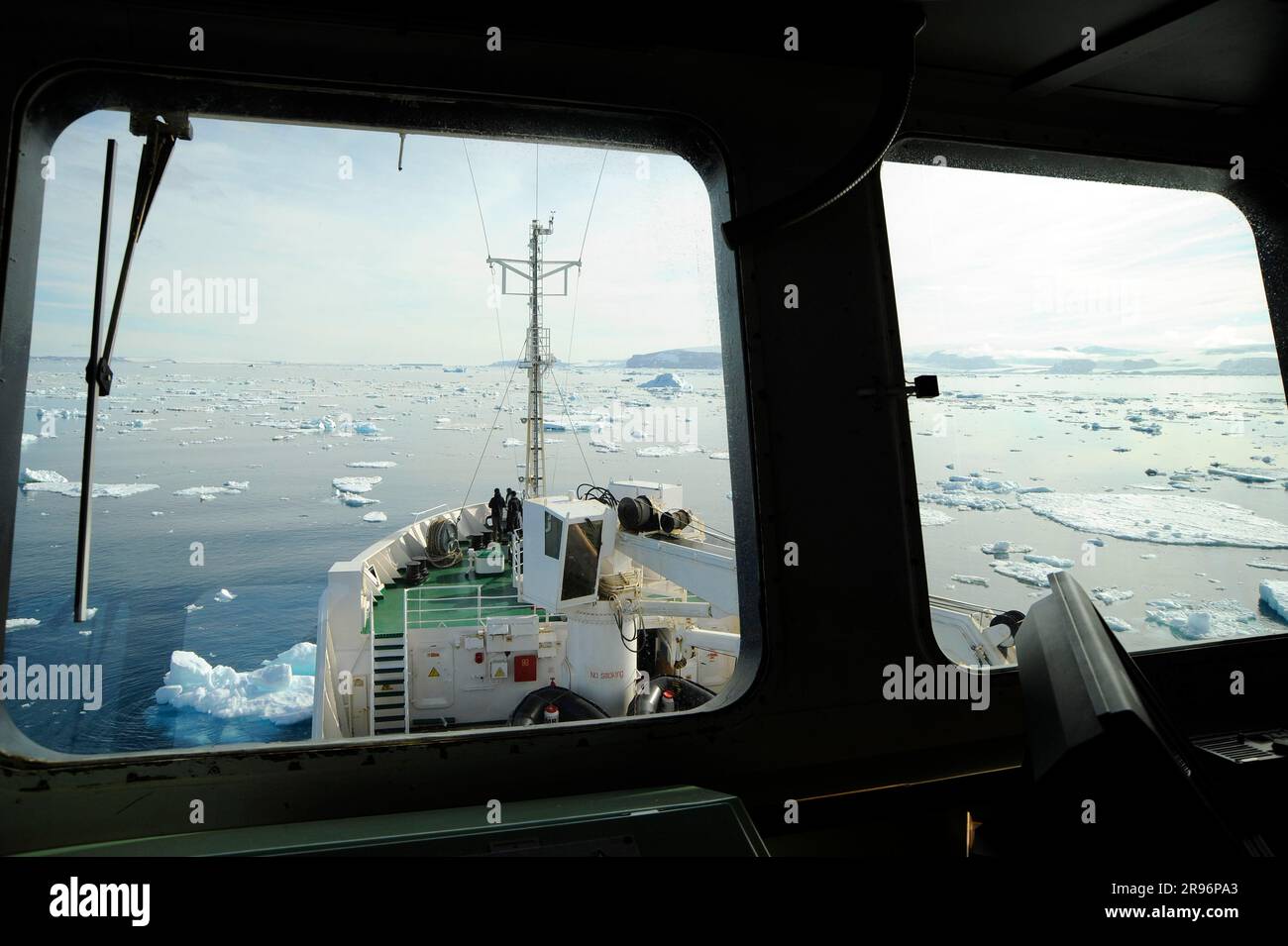 Russian expedition ship 'Alexey Marishev', drift ice, Antarctica Stock Photo