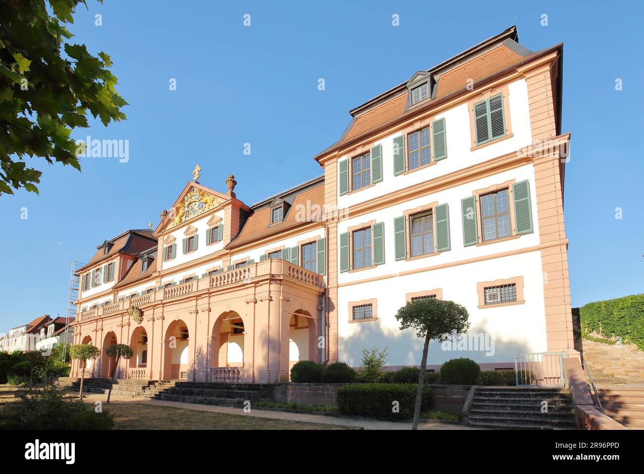 Baroque cellar castle, Red Castle, Hammelburg, Lower Franconia, Franconia, Bavaria, Germany Stock Photo
