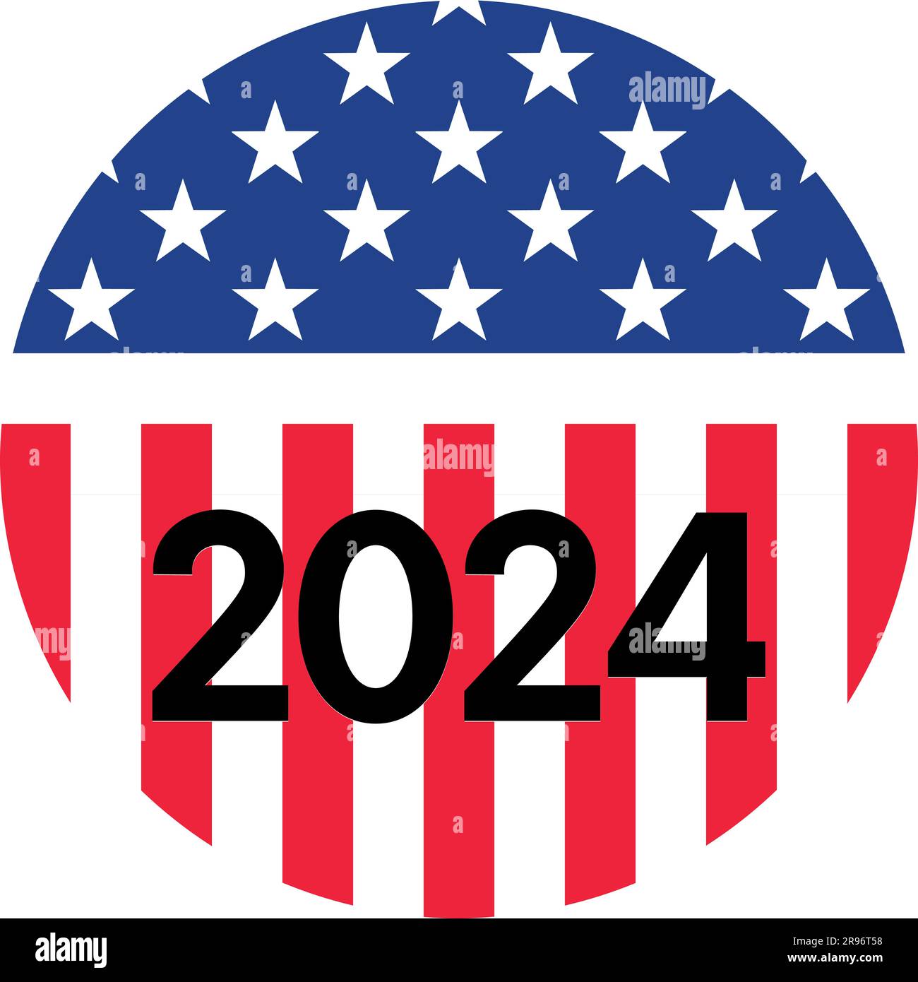 USA election 2024 vector design for pin, badge or campaign button Stock