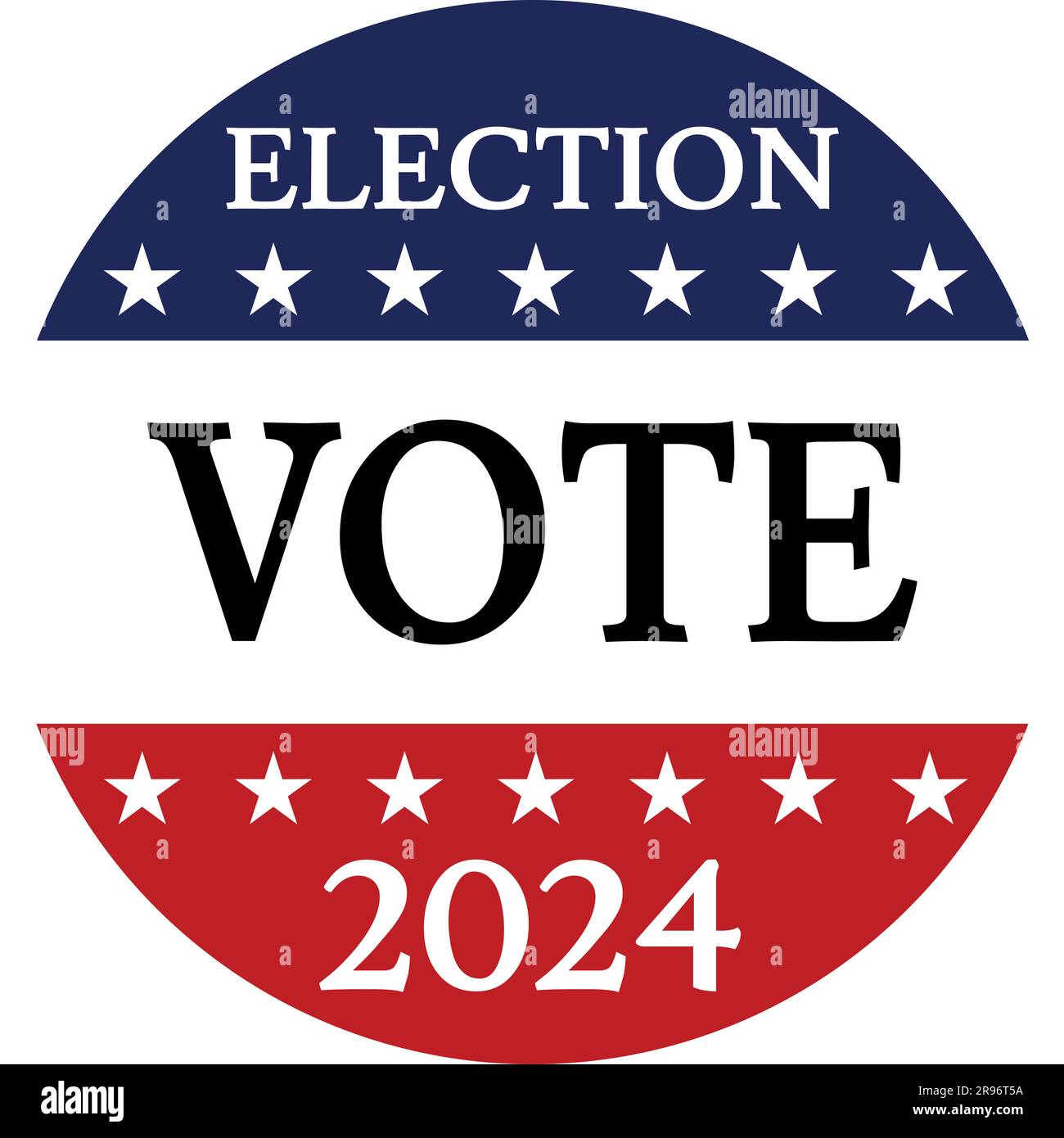USA election 2024 vector design for pin, badge or campaign button Stock