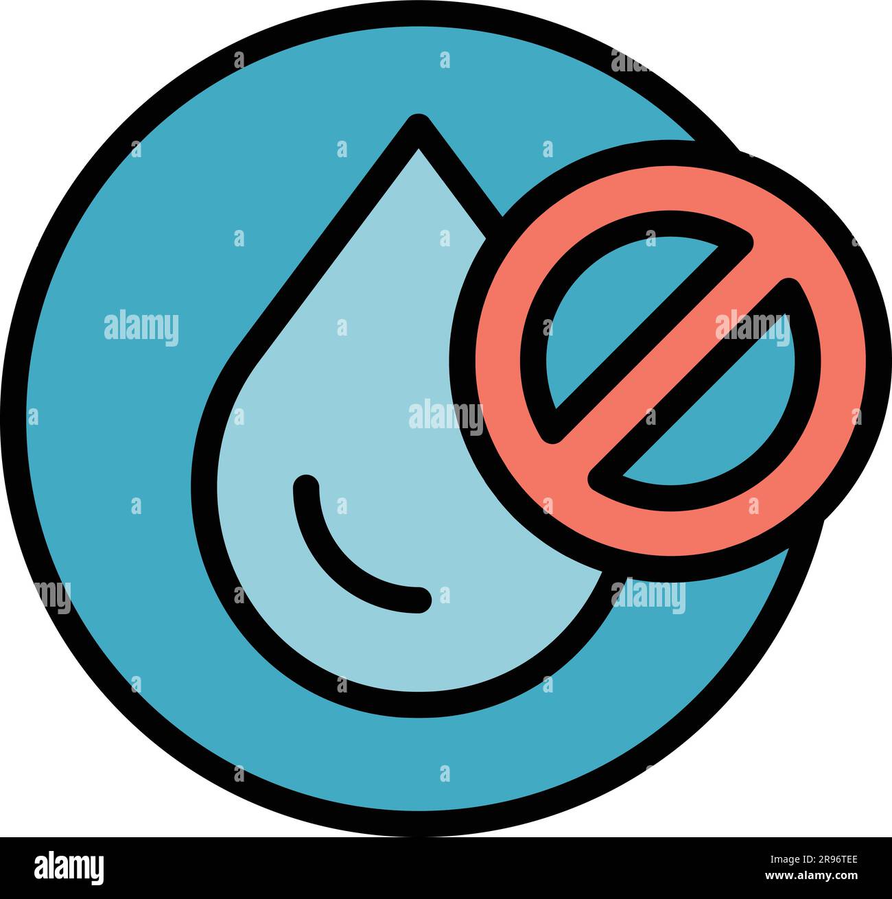 Regulated products water drop icon. Outline Regulated products water ...