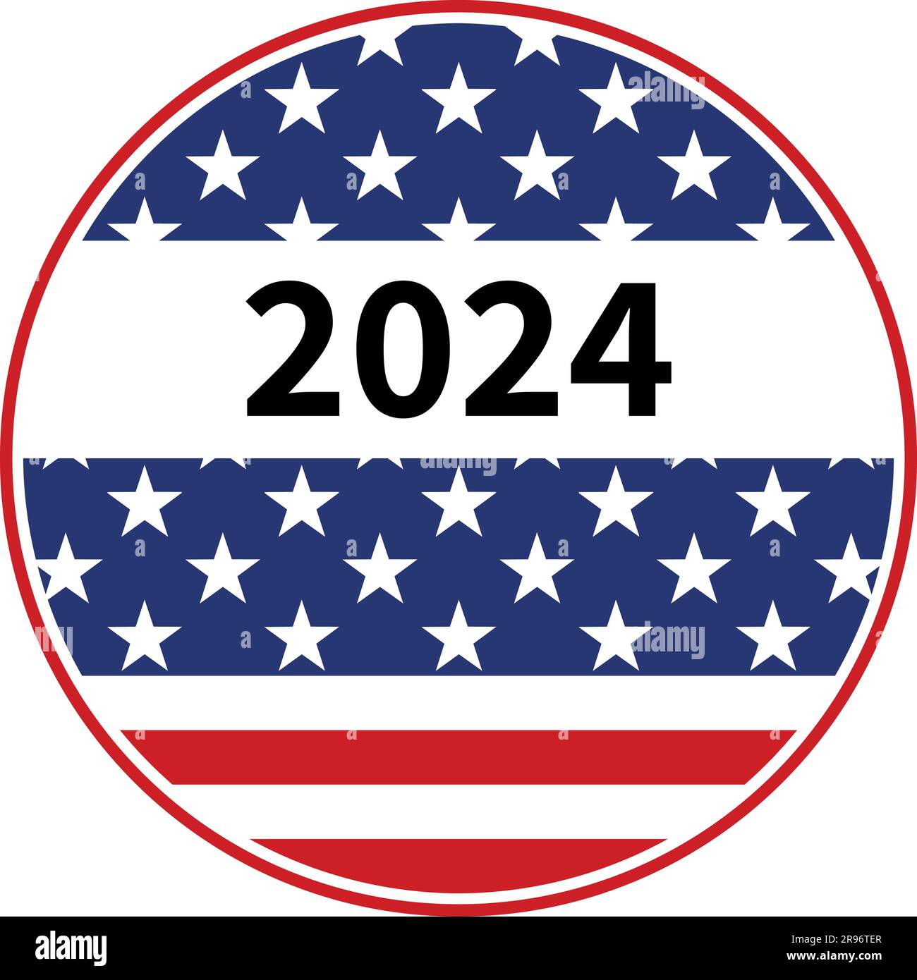 USA election 2024 vector design for pin, badge or campaign button Stock