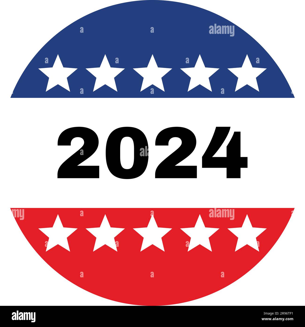 USA election 2024 vector design for pin, badge or campaign button Stock