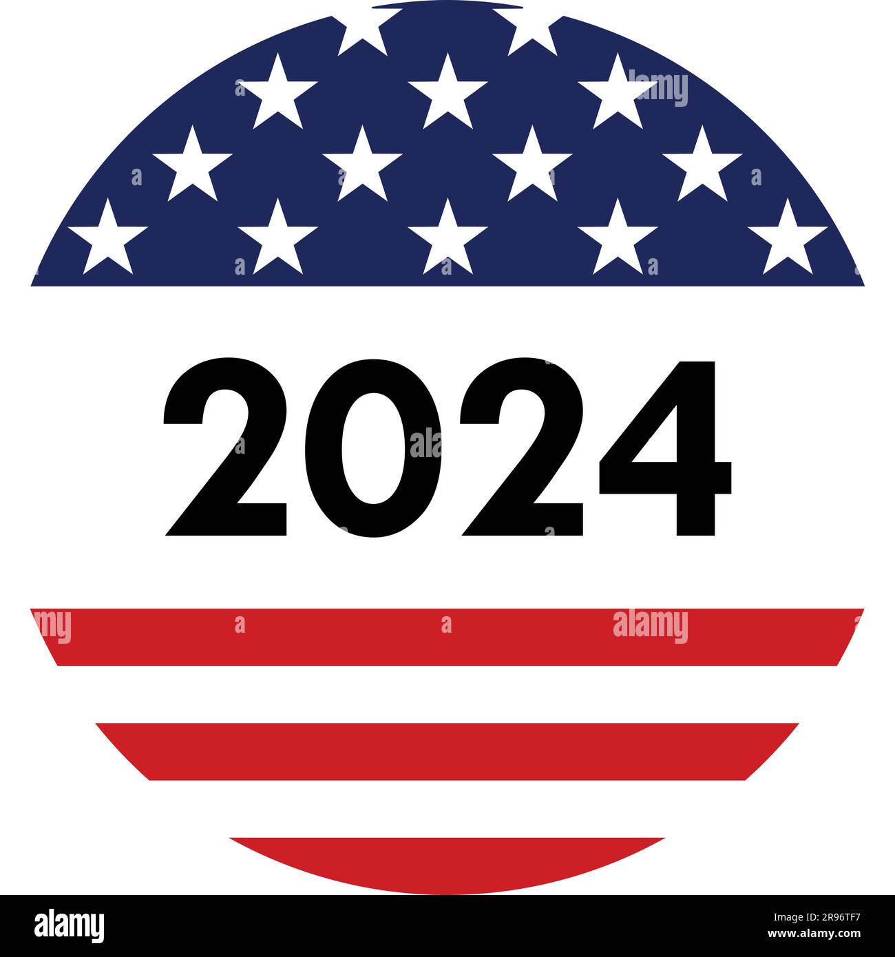 USA election 2024 vector design for pin, badge or campaign button Stock