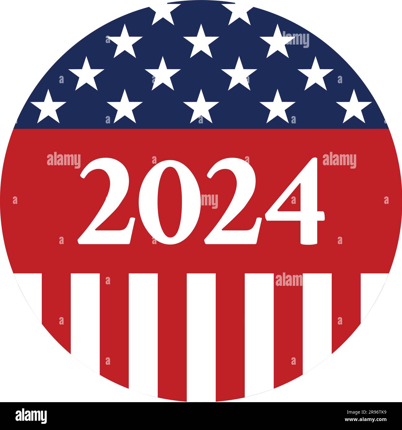 USA election 2024 vector design for pin, badge or campaign button Stock Vector Image & Art Alamy
