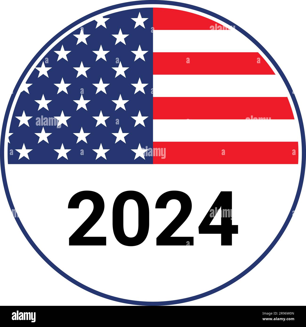 USA election 2024 vector design for pin, badge or campaign button Stock