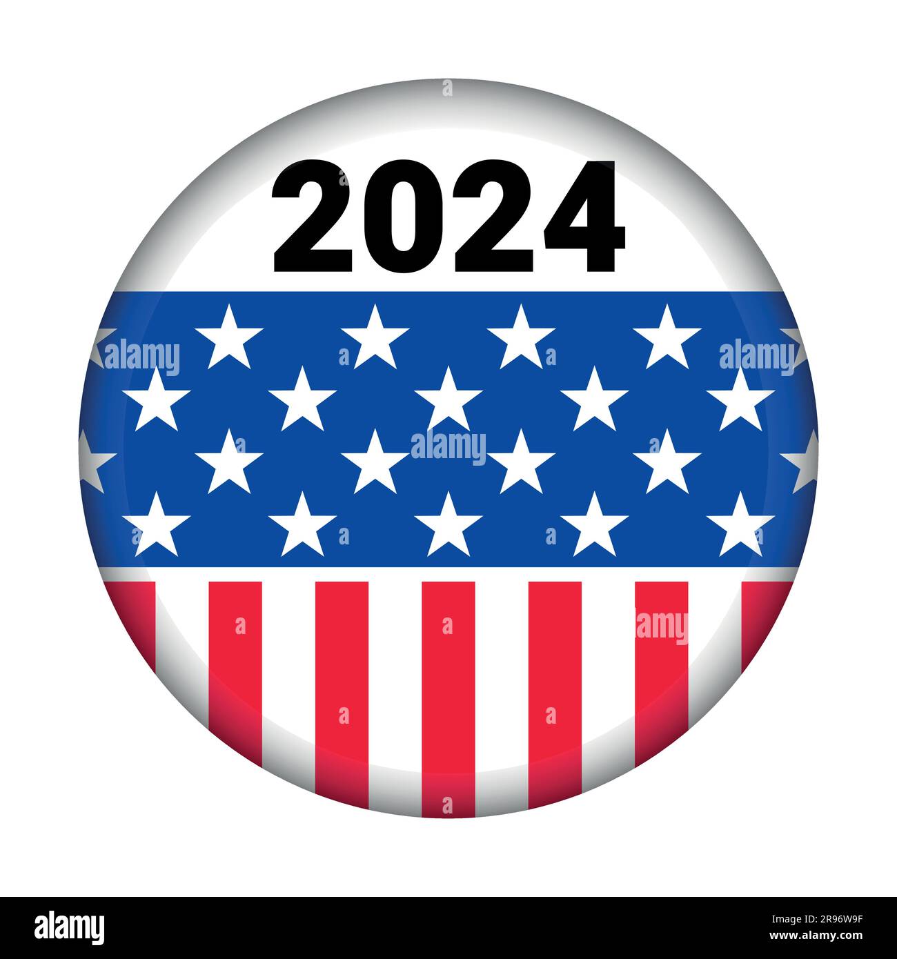 USA election 2024 vector pin, badge or campaign button Stock Vector