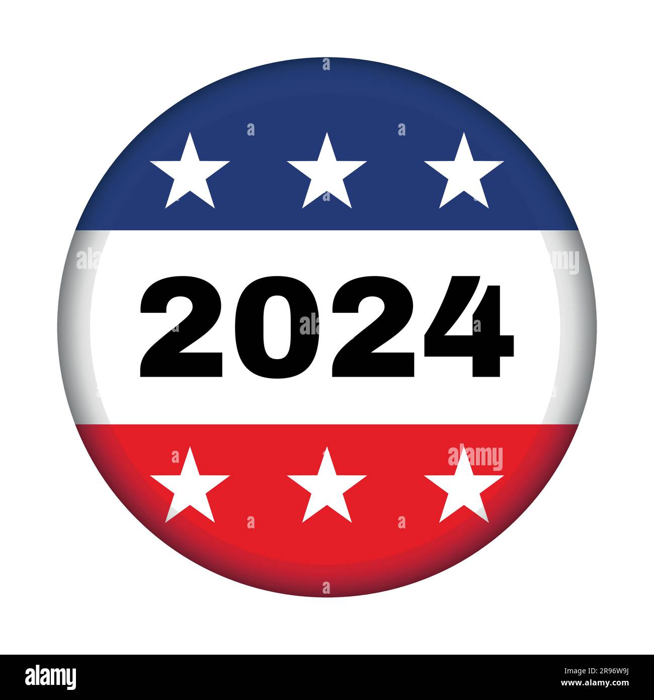 USA election 2024 vector pin, badge or campaign button Stock Vector