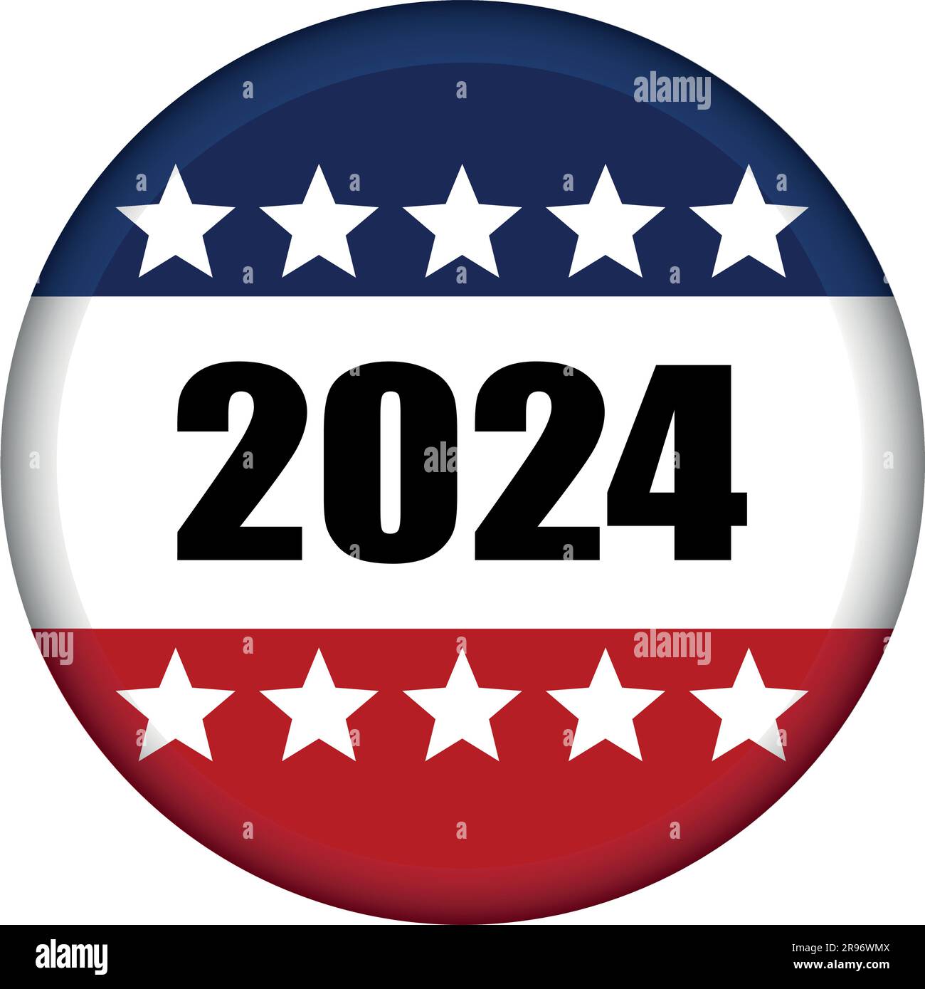 USA election 2024 vector pin, badge or campaign button Stock Vector
