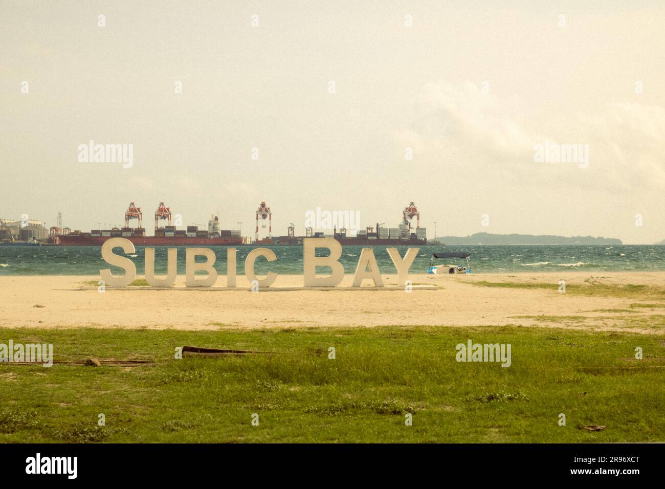 Subic Bay sign in Subic Bay, Philippines Stock Photo
