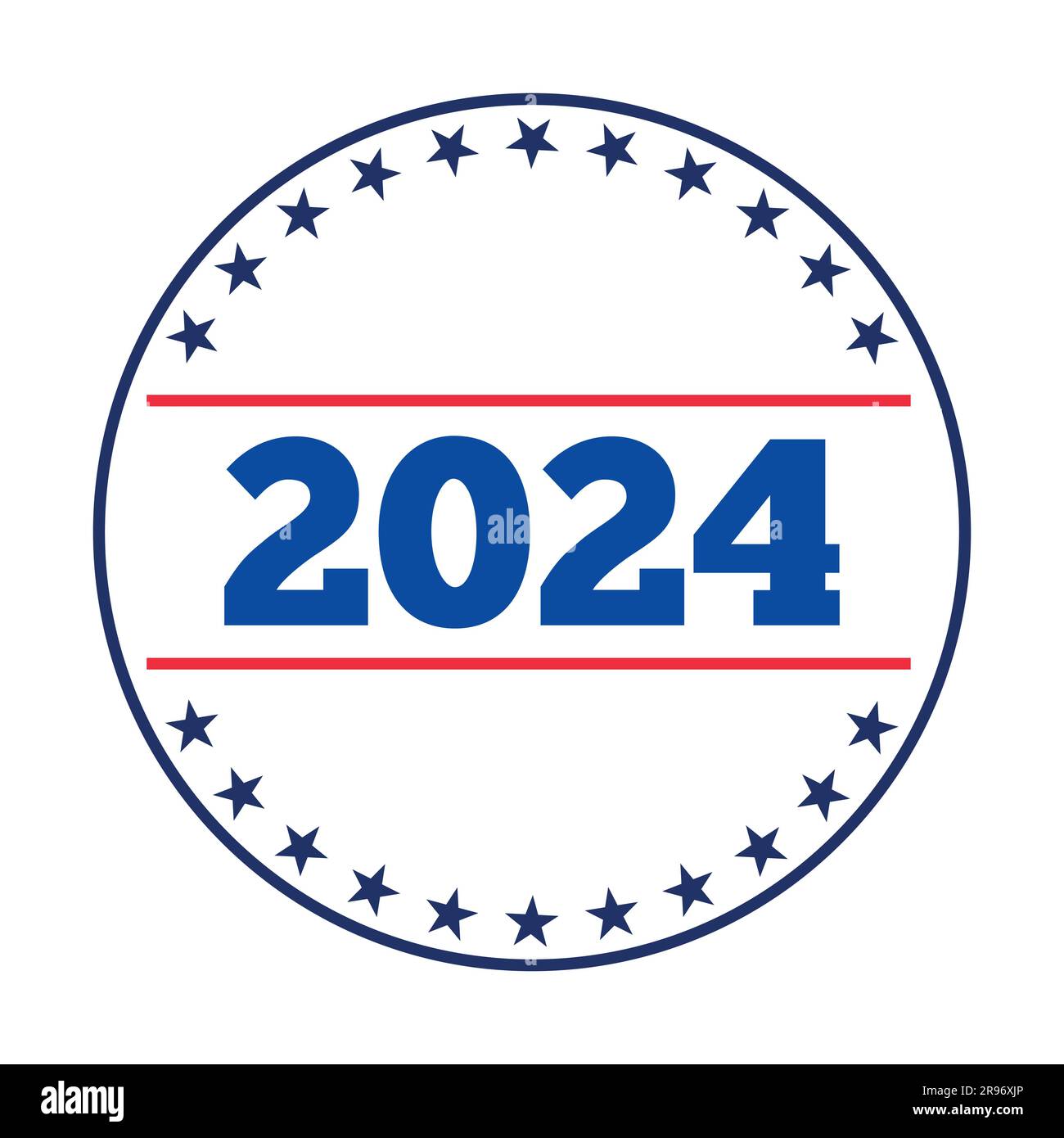 USA election 2024 vector design for pin, badge or campaign button Stock