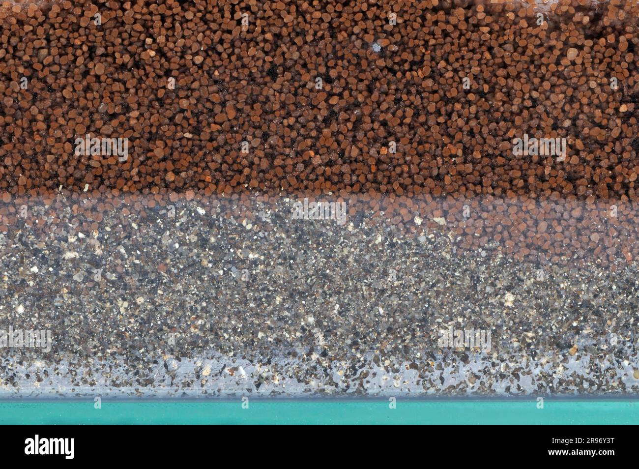 Nutrient soil and shrimp gravel in nano aquarium, nutrient soil Stock ... - Soy-Based White Shell Nutrient For Aquarium Gravel