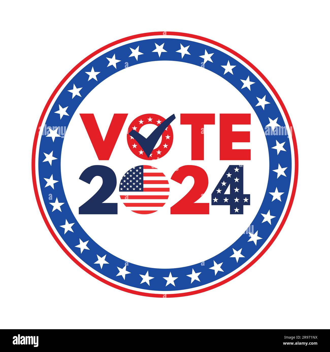 USA election 2025 vector design for pin, badge or campaign button Stock