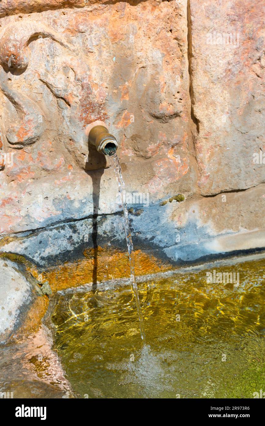 Public drinking water fountain in a village in Andalusia, Spain Stock Photo Alamy
