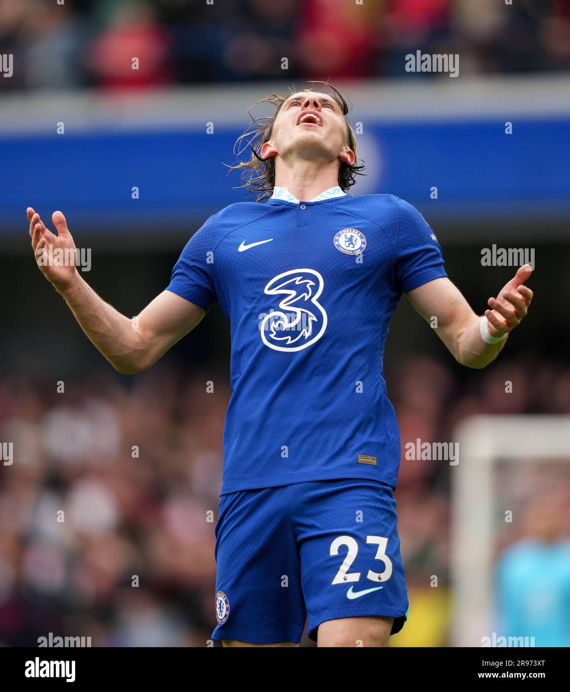 Conor Gallagher of Chelsea during the Premier League match between Chelsea and Nottingham Forest at Stamford Bridge, London, England on 13 May 2023. P Stock Photo