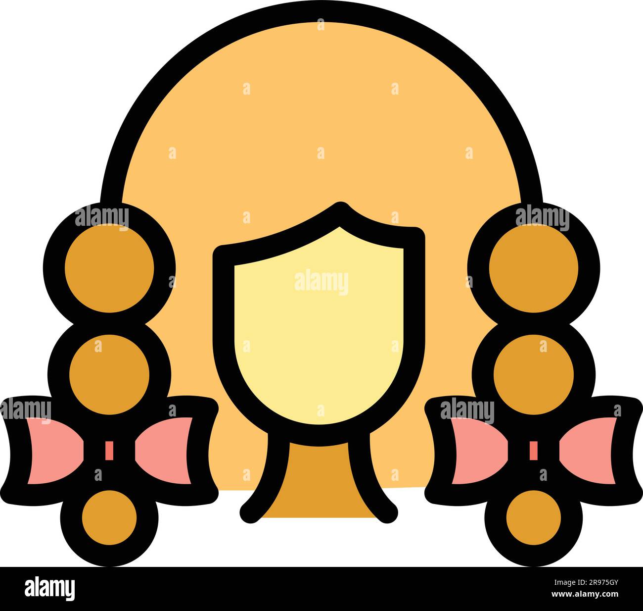 Coiffure school girl icon. Outline Coiffure school girl vector icon for web  design isolated on white background color flat Stock Vector Image \u0026 Art -  Alamy, image size:1300x1234