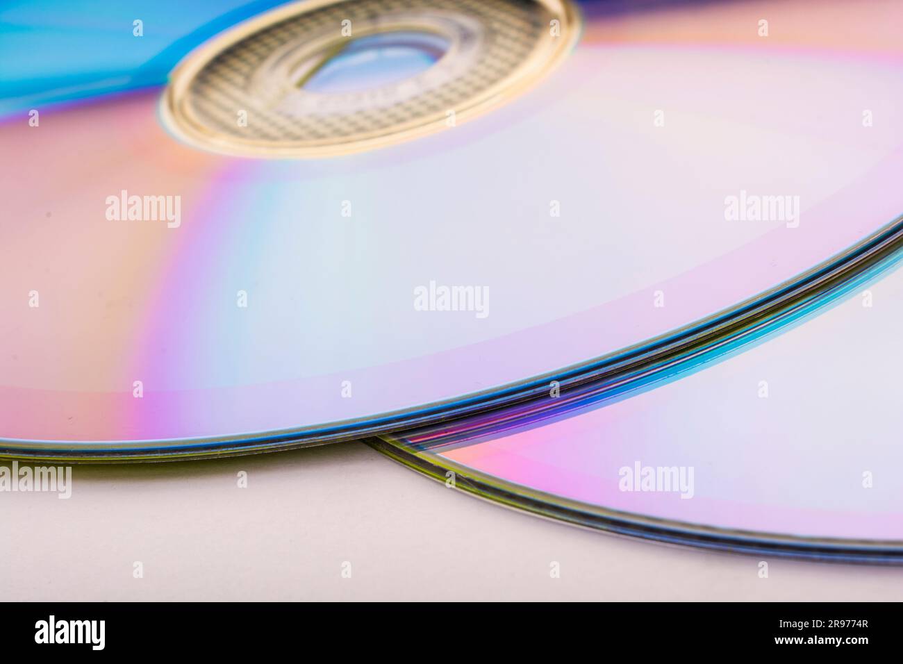 two discs SD, DVD on white background isolate Stock Photo - Alamy