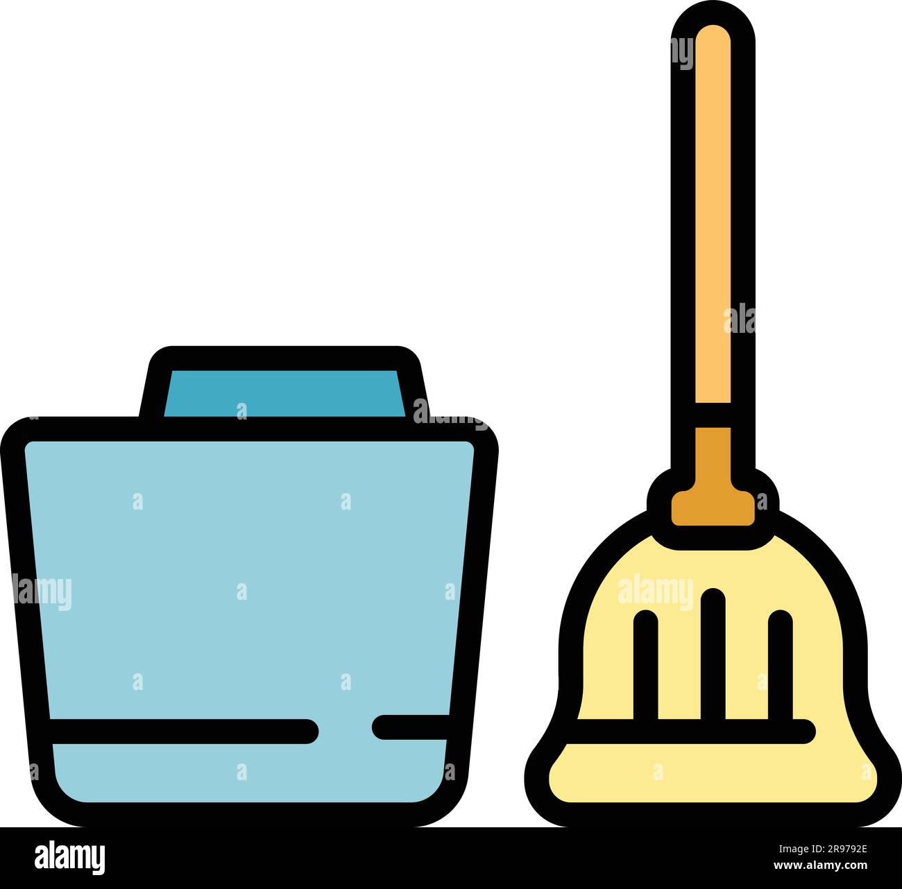 Cleaning mop icon. Outline Cleaning mop vector icon for web design ...