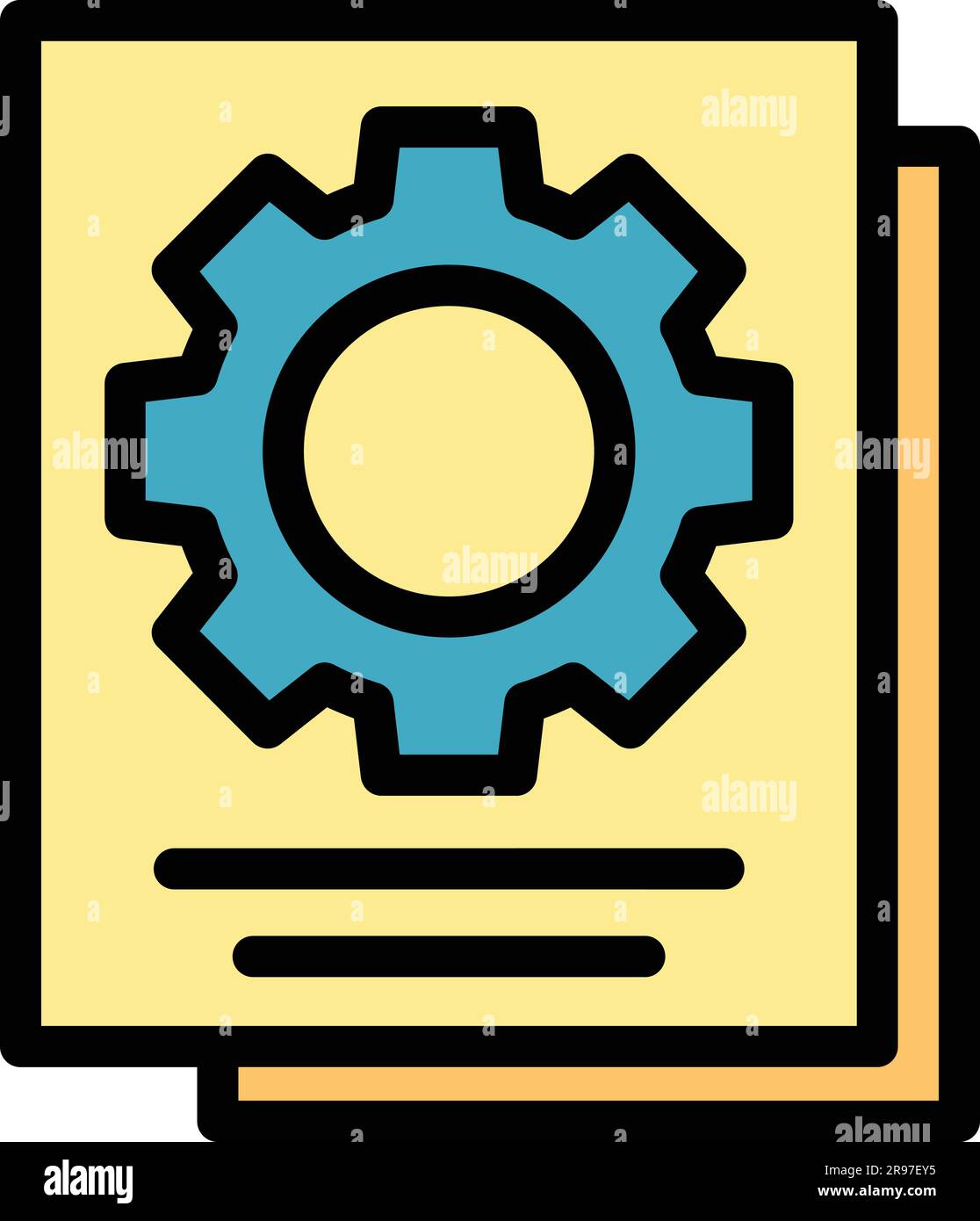 File management icon outline vector. Online teamwork. Work project ...