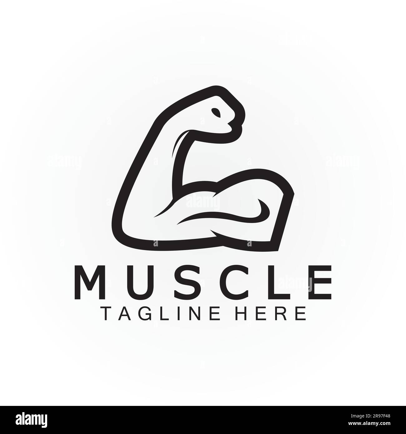 Biceps muscle icon logo vector design template Stock Vector Image & Art ...