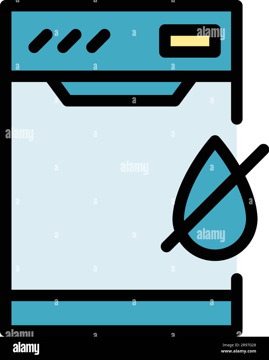 Repair dishwasher no water icon. Outline Repair dishwasher no water