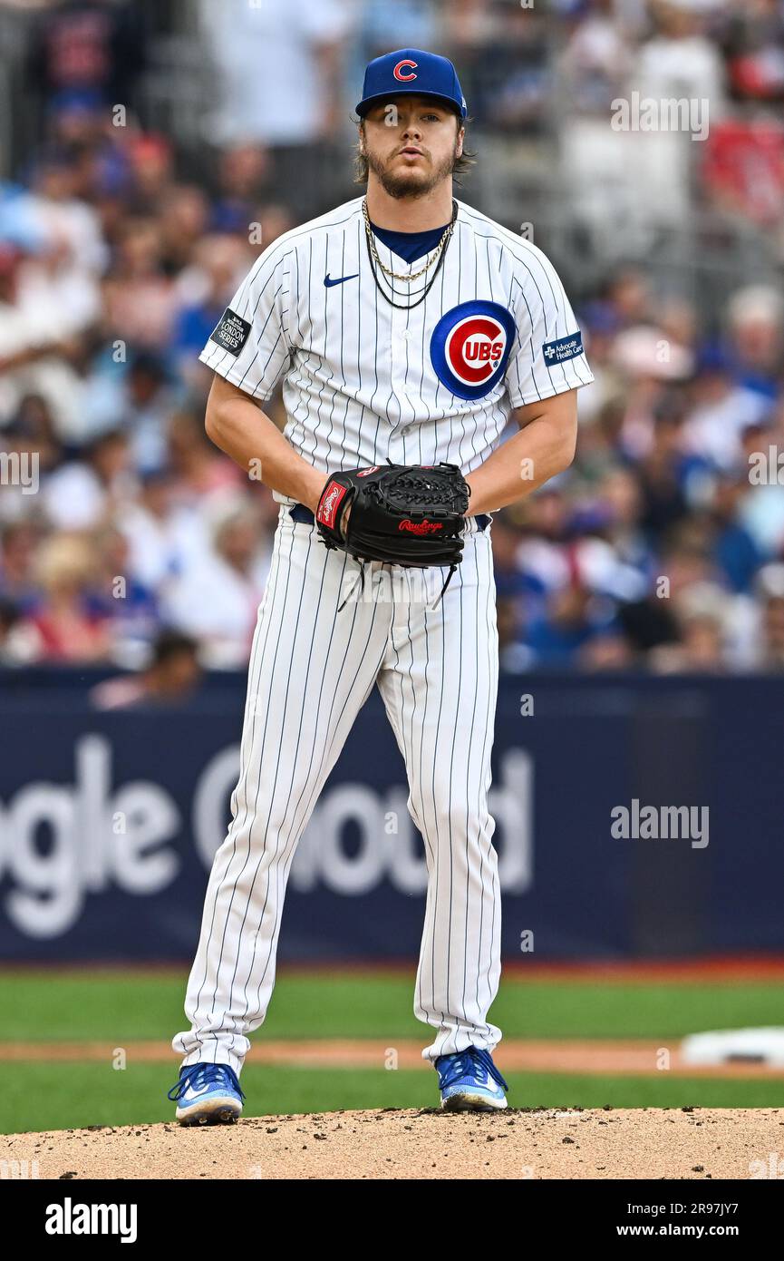 Justin Steele of the Chicago Cubs pitches during the 2023 London  Fotografía de noticias - Getty Images