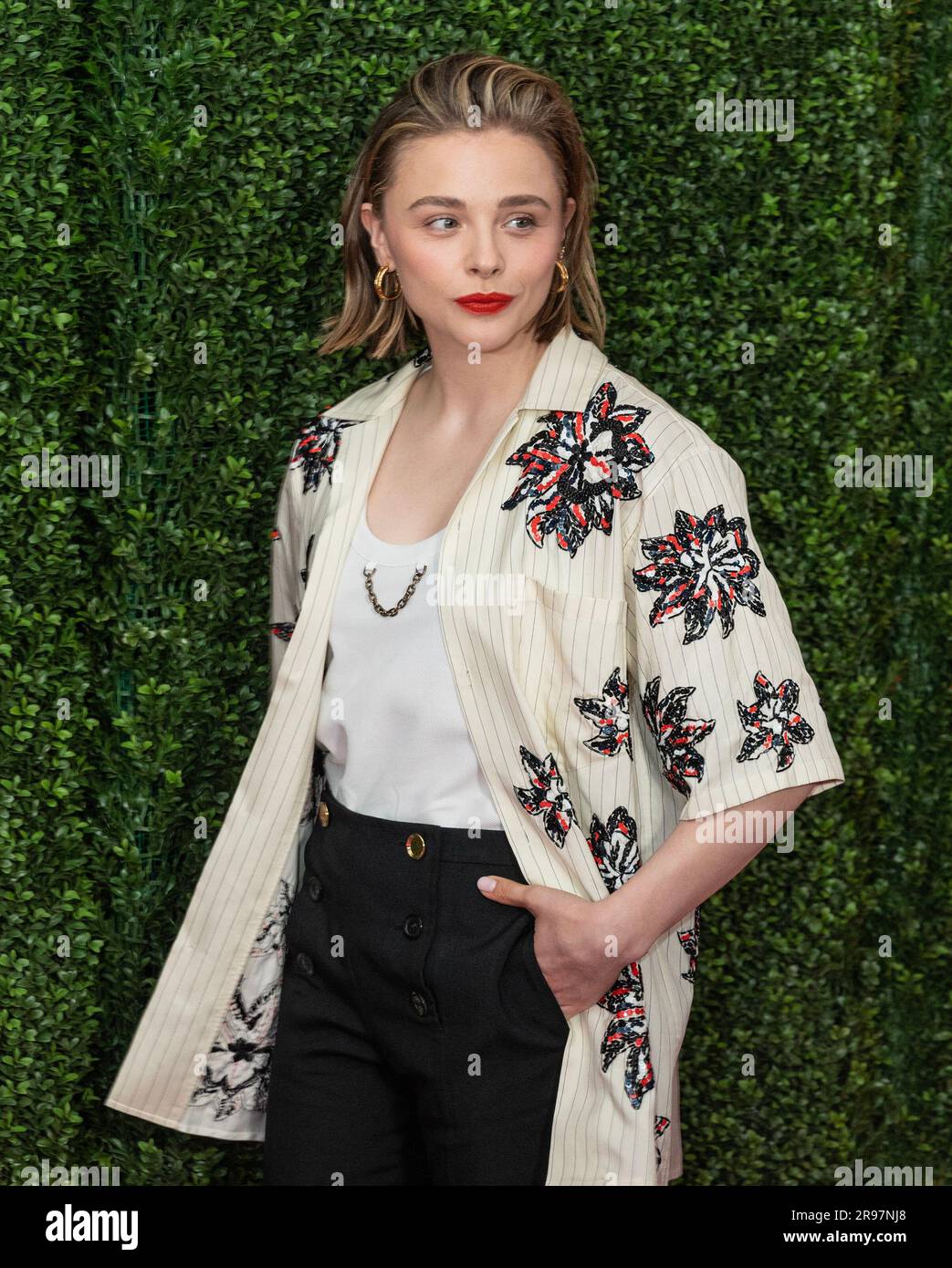 New York, USA. 24th June, 2023. Chloe Grace Moretz attends special  screening of Netflix's Nimona in New York at AMC Lincoln Square on June 24,  2023. (Photo by Lev Radin/Sipa USA) Credit