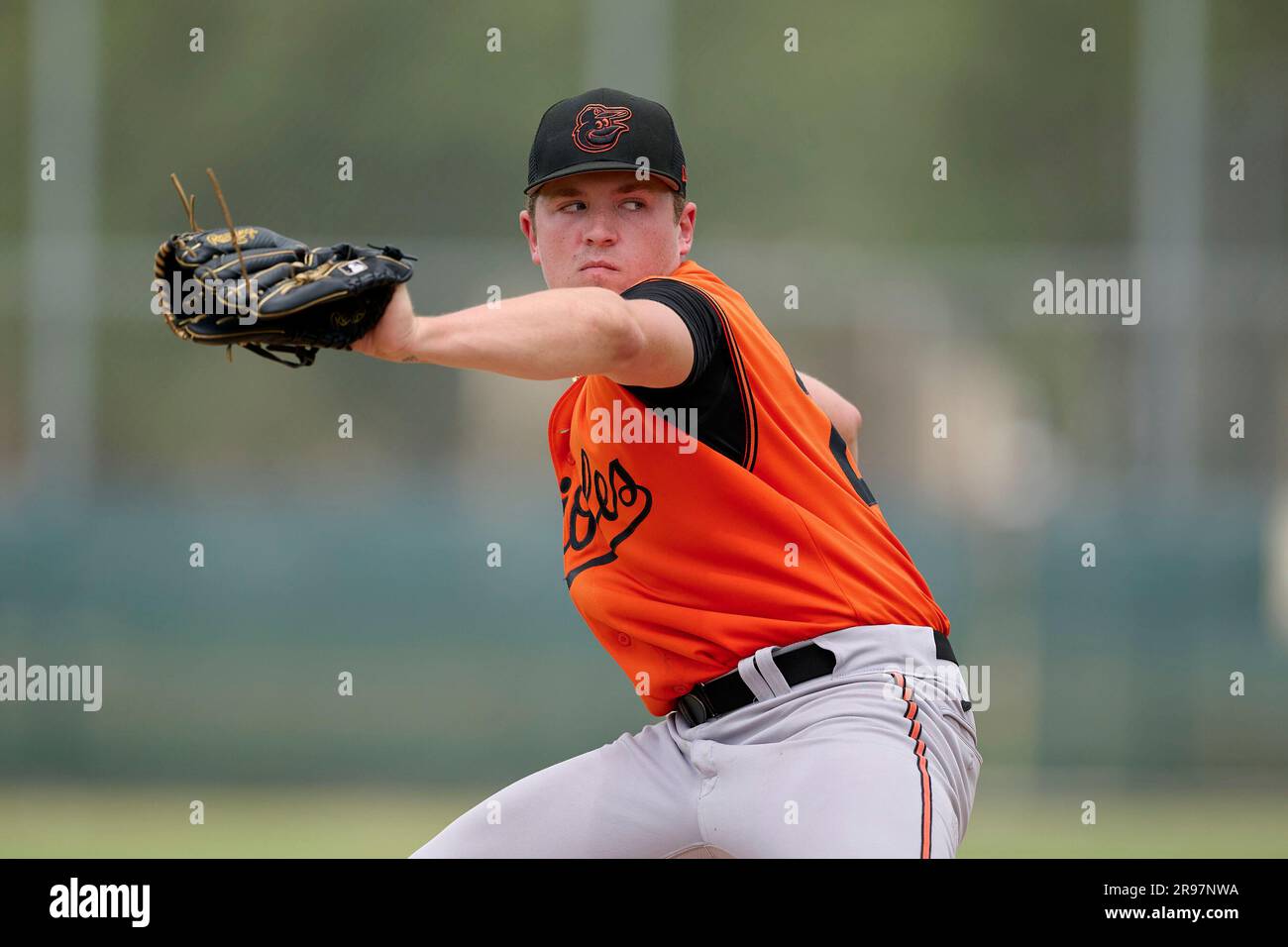 FCL Orioles pitcher Zack Showalter (29) during an MiLB Florida Complex