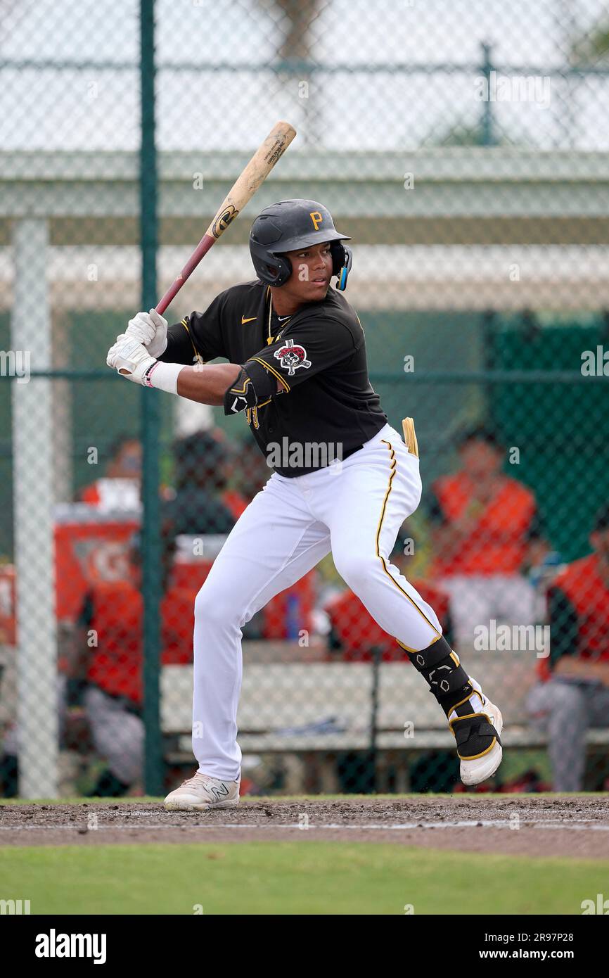 FCL Pirates Esmerlyn Valdez (59) at bat during an MiLB Florida Complex