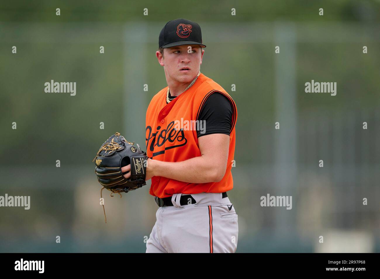 FCL Orioles pitcher Zack Showalter (29) during an MiLB Florida Complex